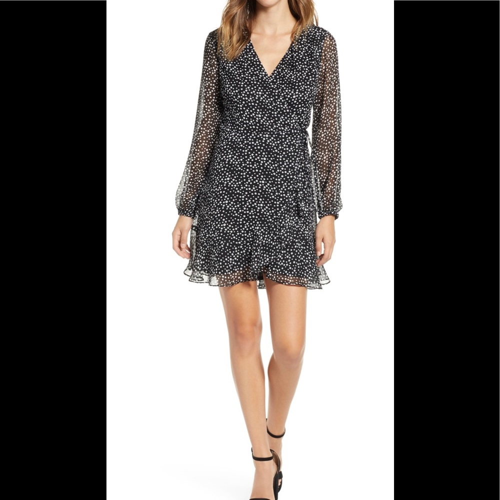 Wrap Around Polka Dot Dress